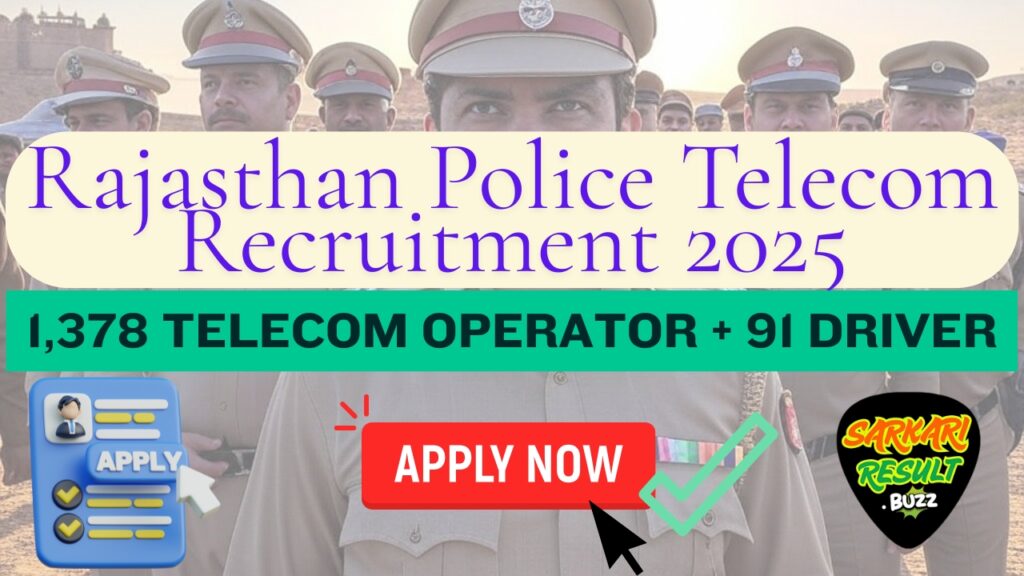 Rajasthan Police Telecom Recruitment 2025