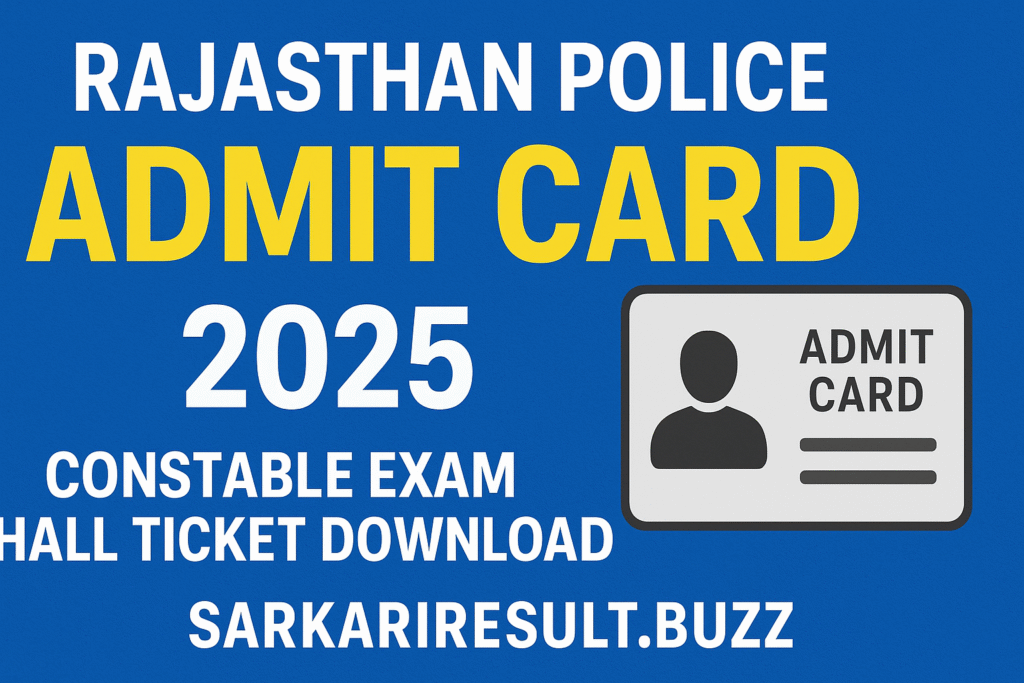 Rajasthan Police Admit Card 2025
