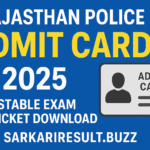 Rajasthan Police Admit Card 2025